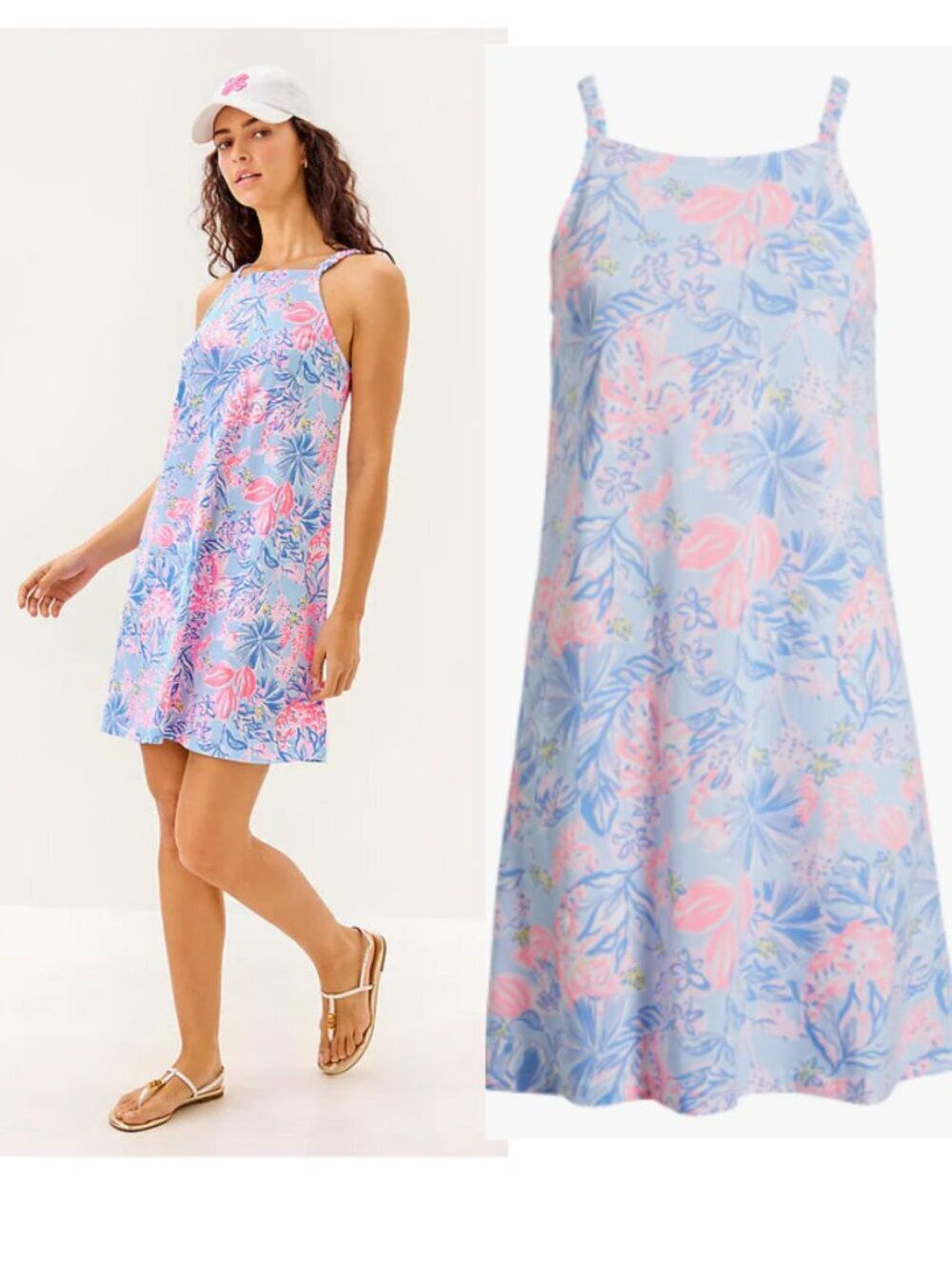 NWOT Lilly Pulitzer Kyleigh Dress Elephant Splash Floral Dress Size M - Picture 11 of 11